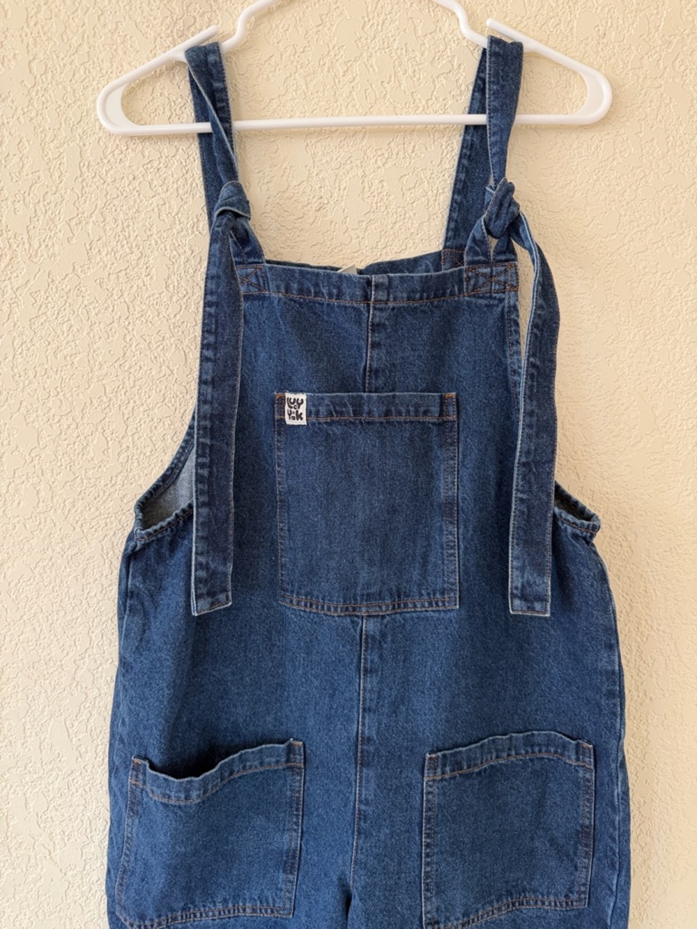 Lucy and Yak Long Denim Overalls - Small Long